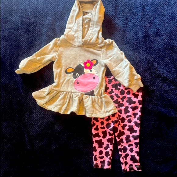 Kids Headquarters Other - Kids Headquarters Gray and Pink Hoodie Set